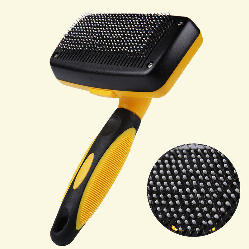 One-Button Self-Cleaning Grooming Comb for Large Dogs