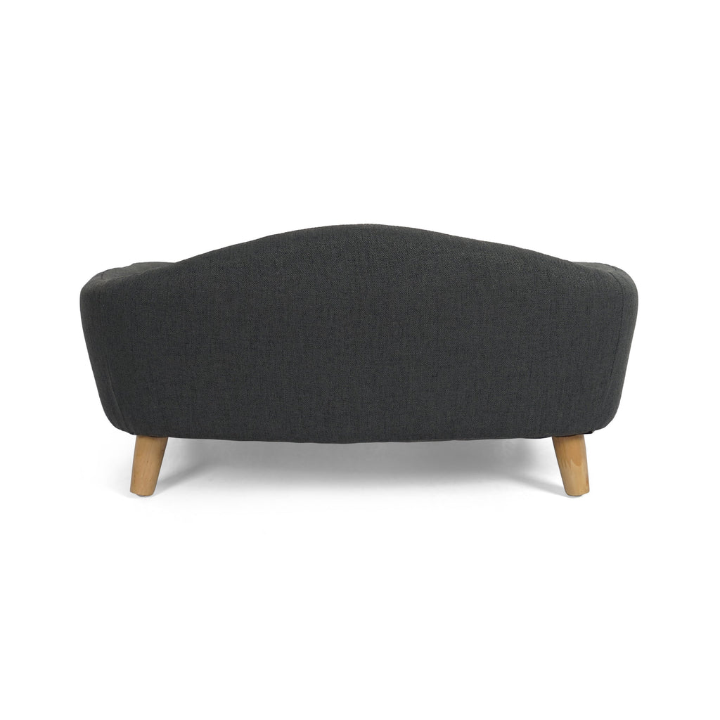 Mid-Century Style Dog Bed with Birch Wood Legs