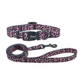 Leopard Print Dog Collar and Leash Set