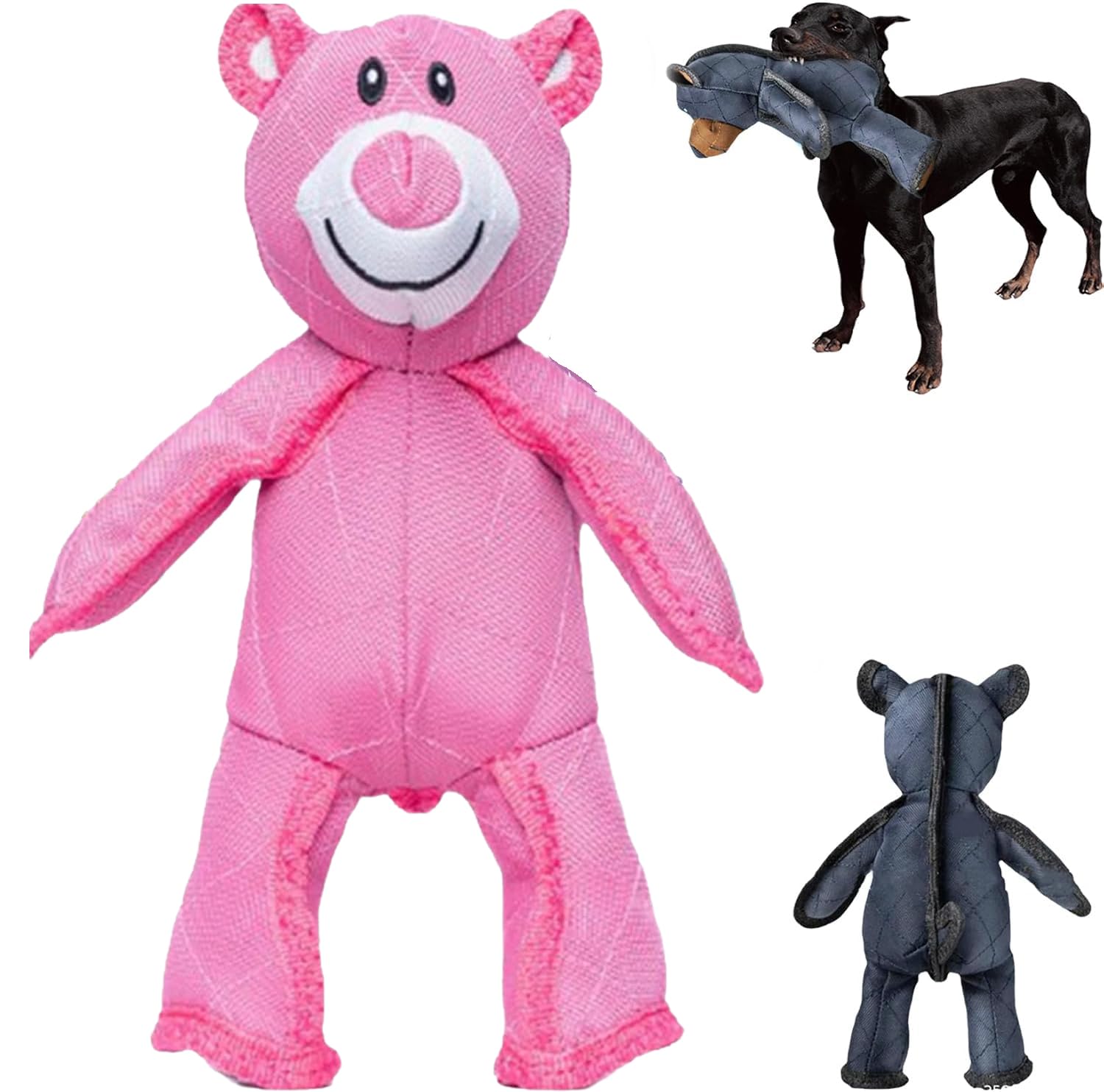 Indestructible Bear Dog Toy for Aggressive Chewers