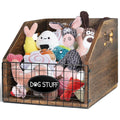 Wooden Dog Toy Storage Basket with Handles