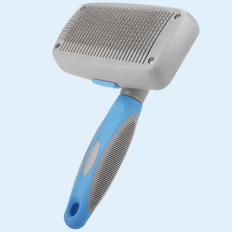 One-Button Self-Cleaning Grooming Comb for Large Dogs