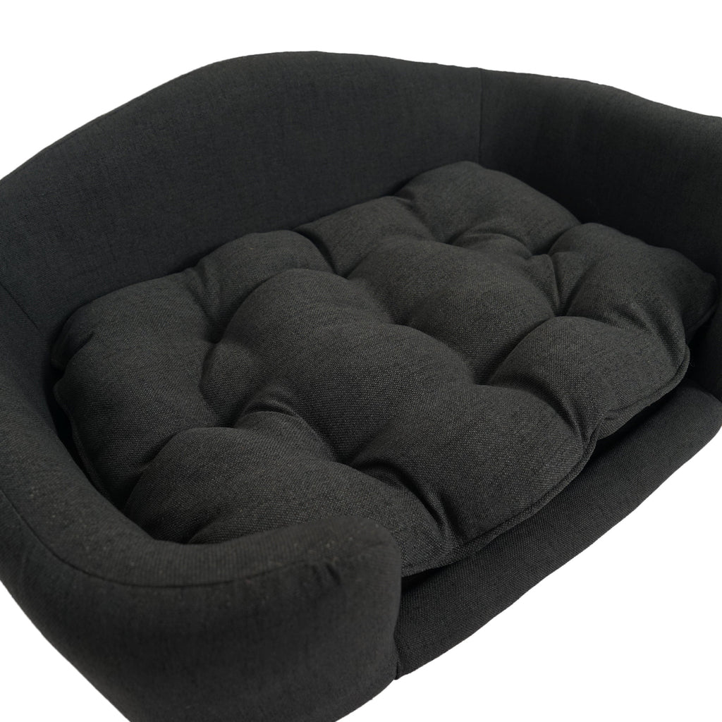 Mid-Century Style Dog Bed with Birch Wood Legs