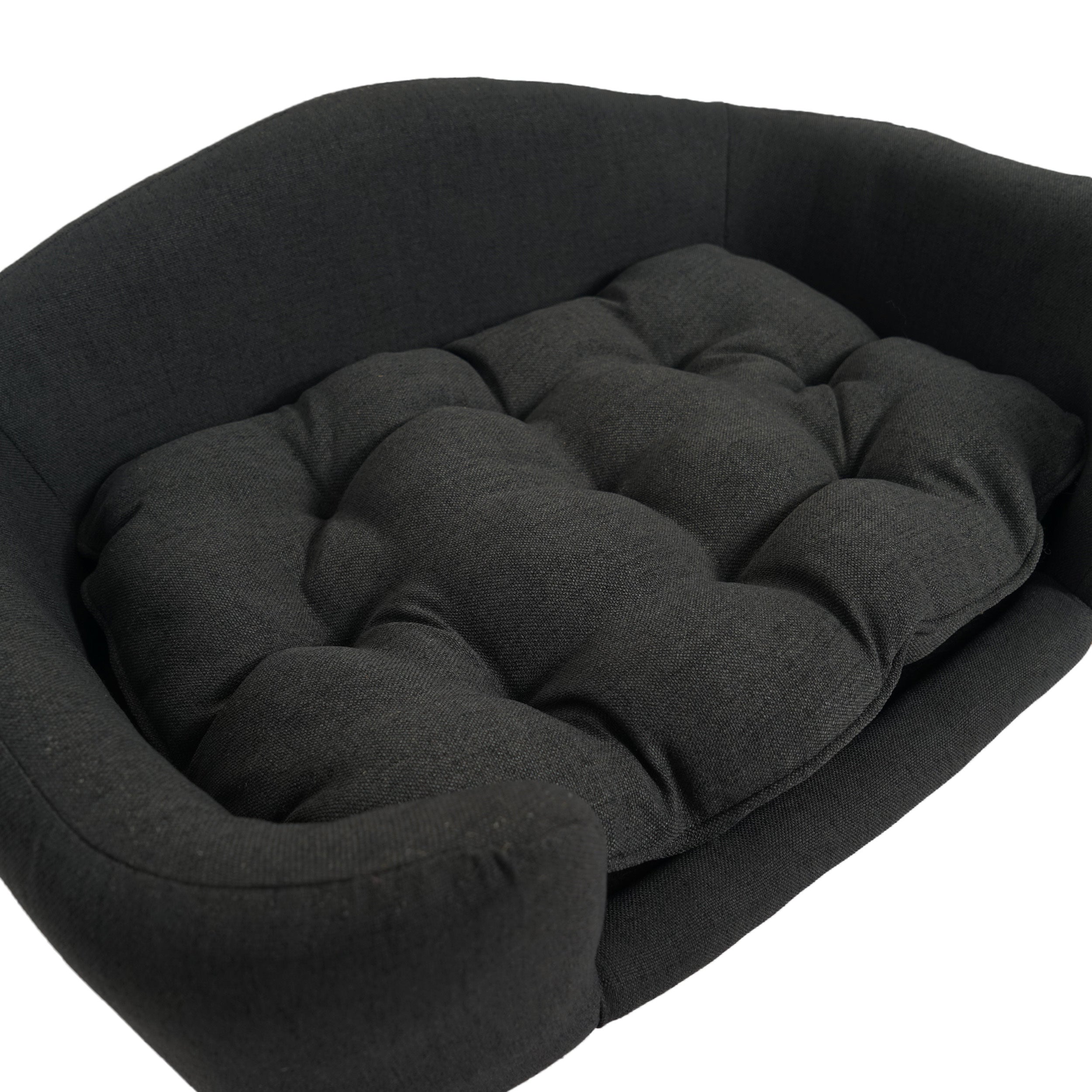 Mid-Century Style Dog Bed with Birch Wood Legs