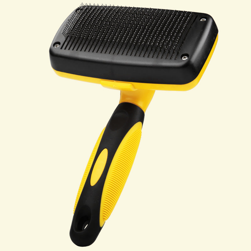 One-Button Self-Cleaning Grooming Comb for Large Dogs (2)