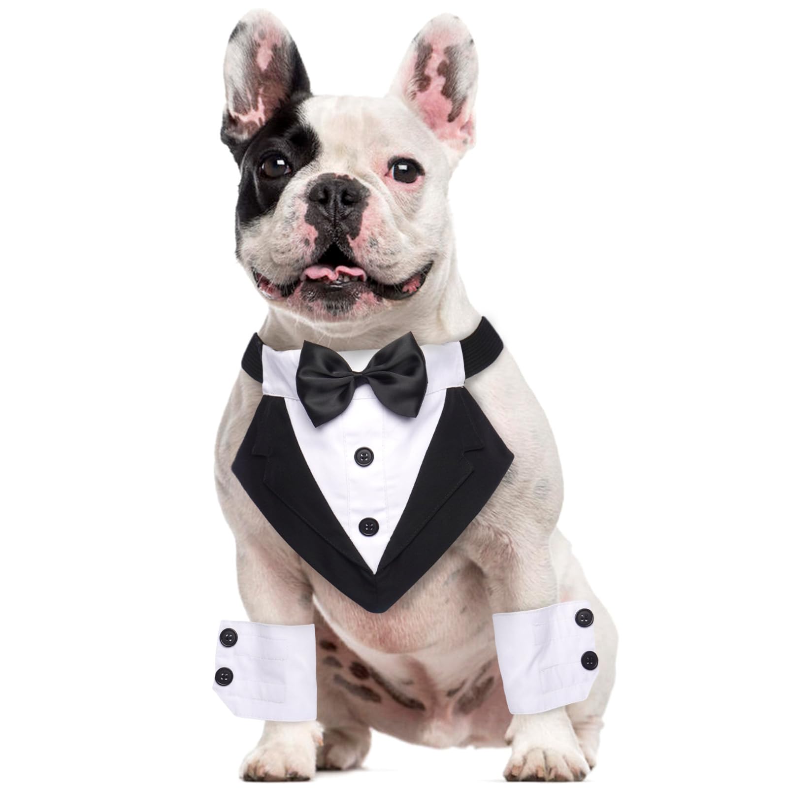 Dog Tuxedo Set with Bow Tie and Cuffs