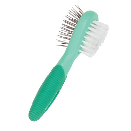 Double-Sided Grooming Combo Brush for Small Dogs
