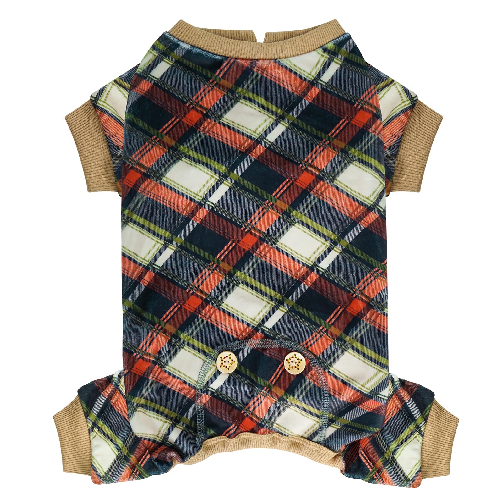 Soft Velvet Checkered Dog Pajamas & Onesie