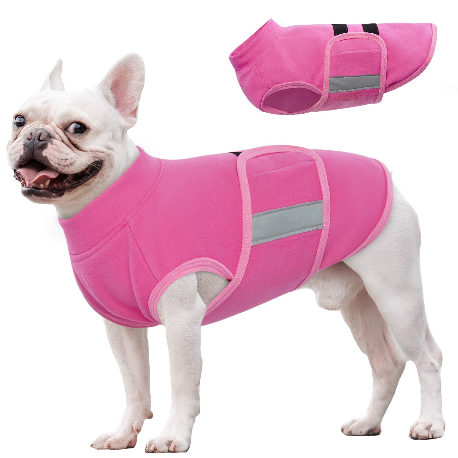 Adjustable Reflective Fleece Dog Vest Sweater