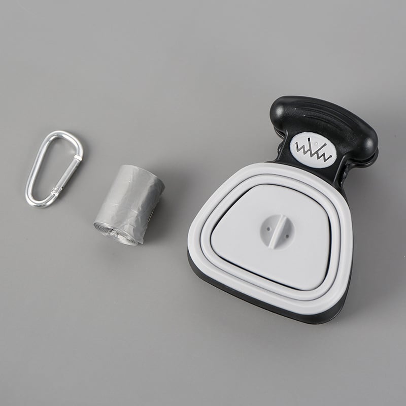 Foldable Dog Poop Bag Dispenser with Spoon